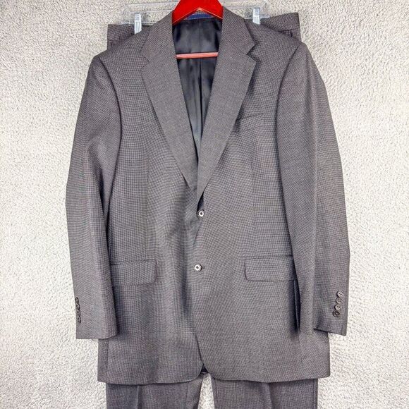 Loro Piana Daniel Cremieux Suit Mens 41L Gray Wool Office Wedding USA Made 35x33